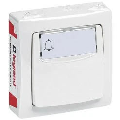 LEGRAND Poussoir Avec Porte-étiquette Appareillage Saillie Blanc (097611)
