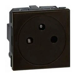 Prise De Courant 2P+T - Surface - 2 Modules - Noir Mat - Connexion Par Bornes Auto - Legrand