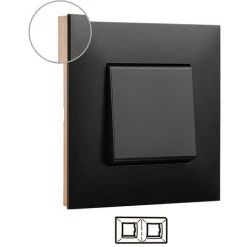 Cadre 2 éléments VALENA NEXT Foncé / Cuivre LEGRAND 741072