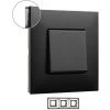 Cadre 3 éléments VALENA NEXT Dark LEGRAND 741053 -LEGRAND Soldes 50324945 1