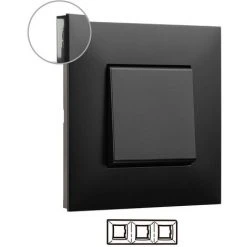 Cadre 3 éléments VALENA NEXT Dark LEGRAND 741053