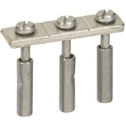 Legrand 039413 - Barreau Liaison Prémonté Nu 12 Blocs Jonction Viking 3 à Vis - Pas 10 - Gris