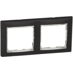 Cadre 2 éléments VALENA Noir Argent LEGRAND 770392