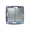 Interrupteur Double VALENA Aluminium LEGRAND 770108 -LEGRAND Soldes 50812460 1