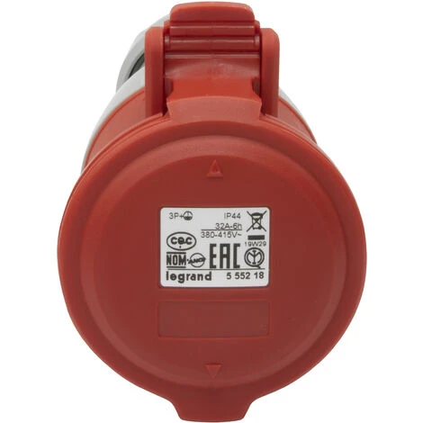 LEGRAND 555218 | Base aérienne 32A 3P + TT 415V IP44 LEGRAND 555218 | Base Aérienne 32A 3P + TT 415V IP44 -LEGRAND Soldes 50988601 1