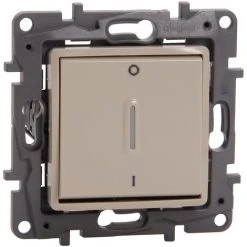 Interrupteur Bipolaire Legrand Niloé + Témoin Crème