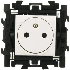 LEGRAND Prise Plate Bipolaire Avec Terre BTicino Blanc