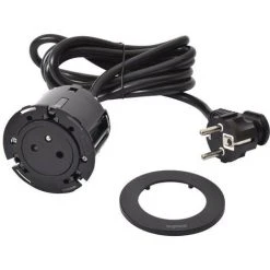 LEGRAND Disq60 Incara 2P+T Surface Et Cordon Avec Fiche 2P+T - Noir (654721)