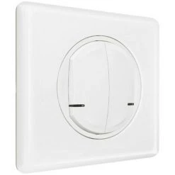 LEGRAND Commande Double Sans Fils ON/OFF Céliane With Netatmo - Plaque Blanc (199169)