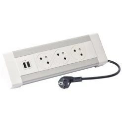 LEGRAND Bloc Bureau 3x2P+T + 1 Chargeur USB A+C Et Cordon 3m 2P+T (054617)