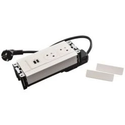 LEGRAND Multilink Incara Horizontal Pour Mobilier 2x2P+T + USB A+C - Blanc (654771)