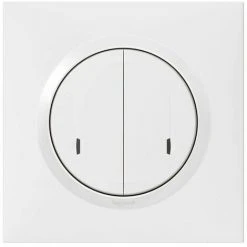 LEGRAND Interrupteur Double Connecté Avec Neutre Dooxie With Netatmo - Plaque Blanc (199238)