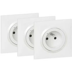 LEGRAND Lot De 3 Prises De Courant Connectées Dooxie With Netatmo - Plaque Blanc (199230)