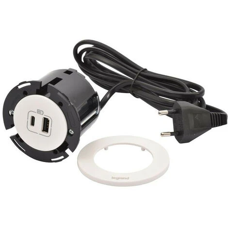 LEGRAND Disq60 Incara chargeur USB A+C et cordon avec fiche 2P+T - blanc (654730) LEGRAND Disq60 Incara Chargeur USB A+C Et Cordon Avec Fiche 2P+T - Blanc (654730) -LEGRAND Soldes 52498236 1