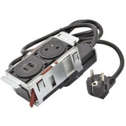 LEGRAND Disq'In Incara 2 Postes 2P+T + USB A+C - Noir (654743)