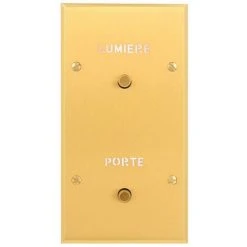 LEGRAND Art D'Arnould Univers Mémoire Guichet Lumineux Avec Marquages Porte Et Lumière Or Brossé (67293)