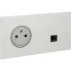 LEGRAND Art D'Arnould Univers Epure Prise De Courant 2P+T Et Prise RJ45 Acier Satin (67538)