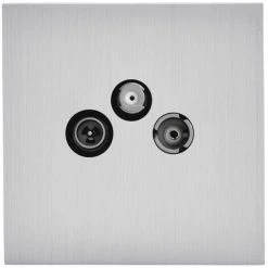 LEGRAND Art D'Arnould Univers Epure Prise TV FM SAT Acier Brossé (67477)