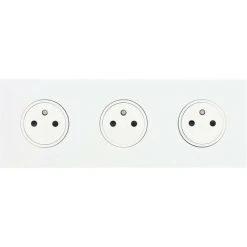 LEGRAND Art D'Arnould Univers Epure Triple Prise De Courant 2P+T 16A 250V Blanc Satin (67933)