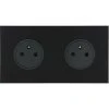 LEGRAND Art D'Arnould Univers Epure Double Prise De Courant 2P+T 16A 250V Noir Mat (67832)