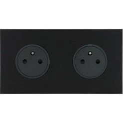 LEGRAND Art D'Arnould Univers Epure Double Prise De Courant 2P+T 16A 250V Noir Mat (67832)