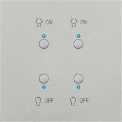 LEGRAND Commande Double Lumière Art D'Arnould Epure MyHOME_Up Acier Satin (67582)