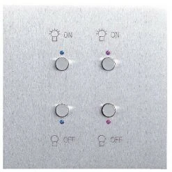 LEGRAND Commande Double Lumière Art D'Arnould Epure MyHOME_Up Acier Brossé (67482)