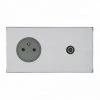 LEGRAND Art D'Arnould Univers Epure Prise De Courant 2P+T Et Prise Télévision Acier Miroir (67639) -LEGRAND Soldes 52646102 1