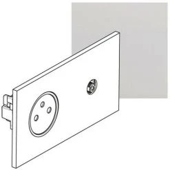 LEGRAND Art D'Arnould Univers Epure Prise De Courant 2P+T Et Prise Télévision Acier Miroir (67639) -LEGRAND Soldes 52646102 2