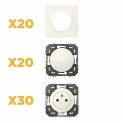 LEGRAND Lot 30pc+20vv+20plaq Dooxie