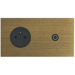 LEGRAND Art D'Arnould Univers Epure Prise De Courant 2P+T Et Prise Télévision Bronze (67339)