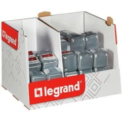 LEGRAND Mini Box Plexo étanche 20 Interrupteurs Et 40 Prises 2P+T Saillie - Gris (300200)