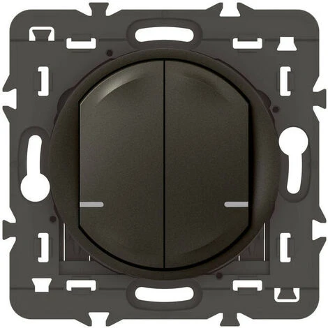 LEGRAND Commande double sans fils pour éclairage et prise connectée Céliane with Netatmo - Graphite sans plaque - Graphite LEGRAND Commande Double Sans Fils Pour éclairage Et Prise Connectée Céliane With Netatmo - Graphite Sans Plaque - Graphite -LEGRAND Soldes 54658324 1