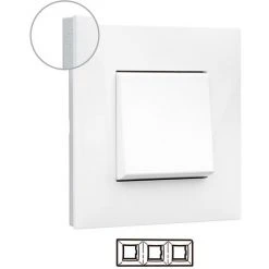 Cadre 3 éléments VALENA NEXT Blanc / Chrome LEGRAND 741013