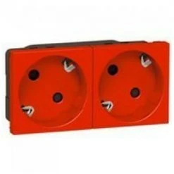 Prise 2x2P TT à Obturateur Sélectif MOSAIC-II - LEGRAND