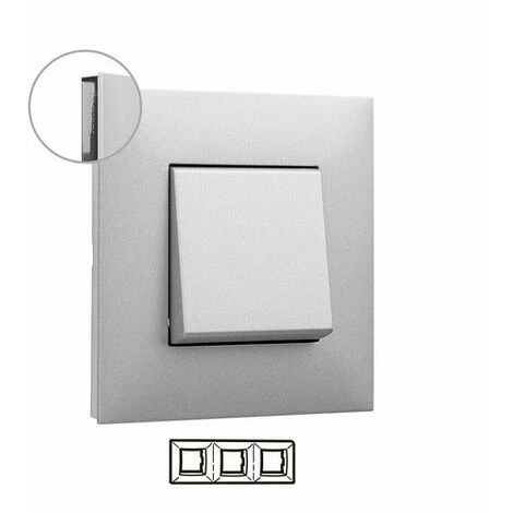 Plaque de recouvrement VALENA NEXT avec 3 éléments en aluminium - LEGRAND Plaque De Recouvrement VALENA NEXT Avec 3 éléments En Aluminium - LEGRAND -LEGRAND Soldes 54937717 1