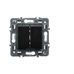 Interrupteur Double VALENA NEXT 1P 10AX Foncé - LEGRAND