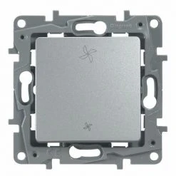 Legrand 096672 Interrupteur De VMC Niloé 2 Positions Argent - Gris