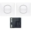 LEGRAND Kit Prêtàposer Connectable Avec 2 Commandes Sans Fils Sans Pile Selfe Et 1 Micromodule Dooxie Blanc -LEGRAND Soldes 57039476 1