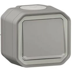 LEGRAND Poussoir NO Lumineux Plexo Complet Saillie - Gris (070010)