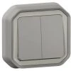 LEGRAND Double Interupteur / Va-et--vient Ou Poussoir Plexo Complet Encastré - Gris (070072) -LEGRAND Soldes 57679246 1