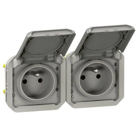 LEGRAND Prise de courant 2x2P+T horizontale Plexo composable gris (069562L) LEGRAND Prise De Courant 2x2P+T Horizontale Plexo Composable Gris (069562L) -LEGRAND Soldes 57679253 1