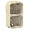 LEGRAND Boîtier Saillie à Embouts 2 Postes Horizontaux Et Verticaux Plexo Sable (069867L) -LEGRAND Soldes 57679318 1