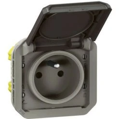 LEGRAND Prise De Courant Avec Volet Plexo Composable - Anthracite (070047)