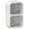 LEGRAND Boîtier Saillie à Embouts 2 Postes Horizontaux Et Verticaux Plexo Blanc (069690L) -LEGRAND Soldes 57679353 1