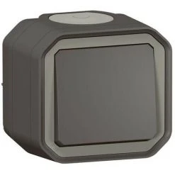 LEGRAND Interrupteur Ou Va-et-vient Plexo Complet Saillie - Anthracite (070026)