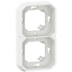 LEGRAND Support Plaque Encastré 2 Postes Montage Horizontal/vertical Plexo Blanc (069694L)