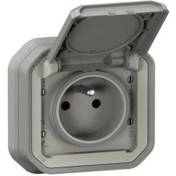 LEGRAND Prise De Courant 2P+T Plexo Complet Encastré Gris (069831L)