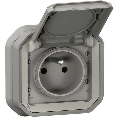 LEGRAND Prise de courant 2P+T Plexo complet encastré gris (069831L) LEGRAND Prise De Courant 2P+T Plexo Complet Encastré Gris (069831L) -LEGRAND Soldes 57679489 1