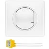 Prêt-à-poser Connectable Céliane Avec Commande Sans Fils Sans Pile Et Interrupteur Filaire Legrand - 230V - Blanc - Blanc